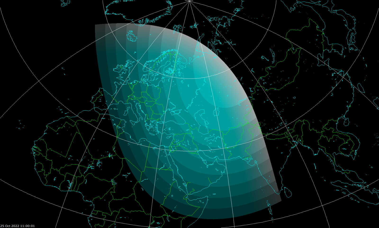 De eclips van 25 oktober 2022: poolaanzicht
