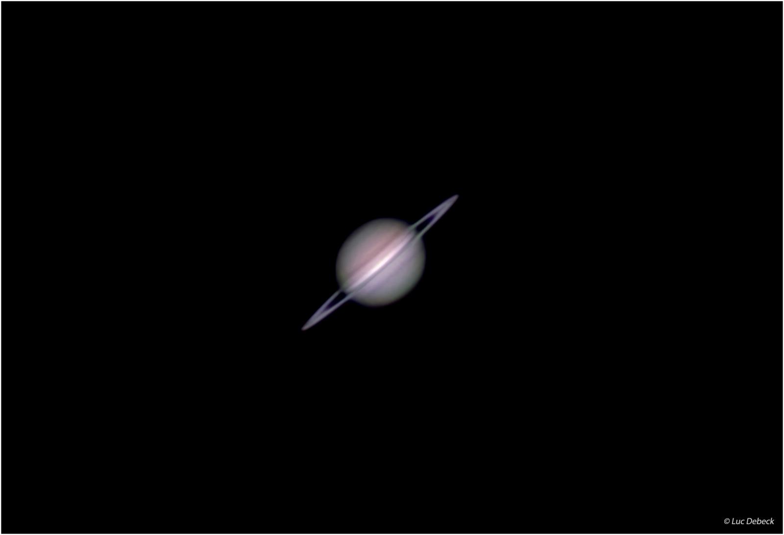 Saturnus op 23 september, foto Luc Debeck
