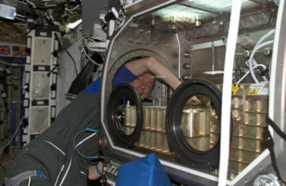 Frank De Winne op het ISS