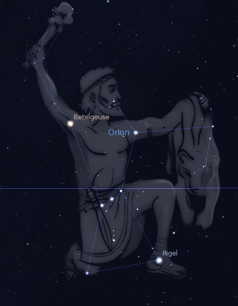Orion in Stellarium