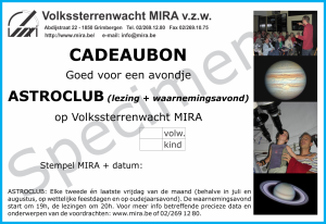 Cadeaubon astroclubavond