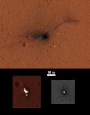 Gecrashte Schiaparelli, gezien door de MRO