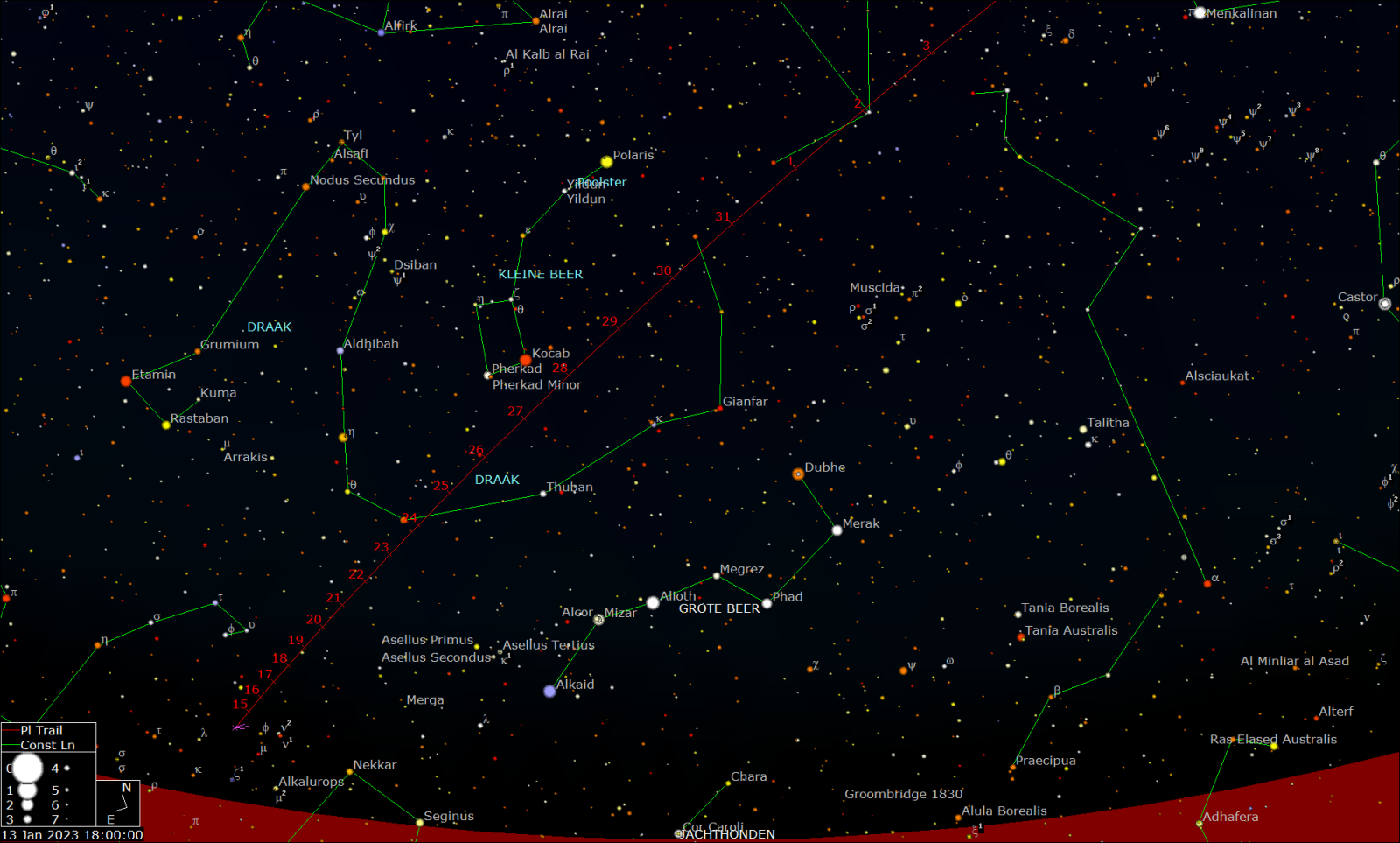 Overzichtskaartje komeet C/2022 E3 (ZTF)